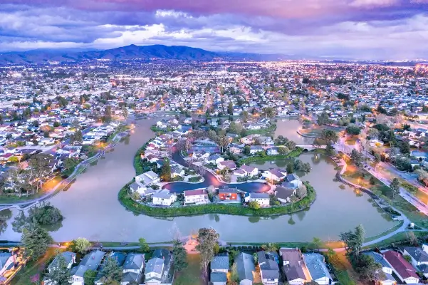 Satellite View of Newark, CA