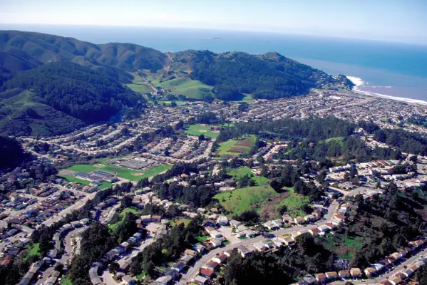 Satellite View of Pacifica, CA