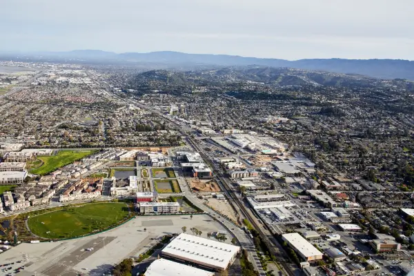 Satellite View of San Mateo County, CA