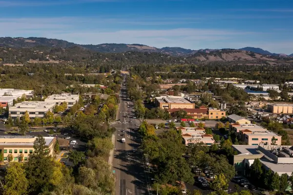 Satellite View of Santa Rosa, CA