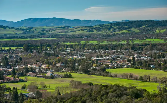 Satellite View of Sonoma County, CA